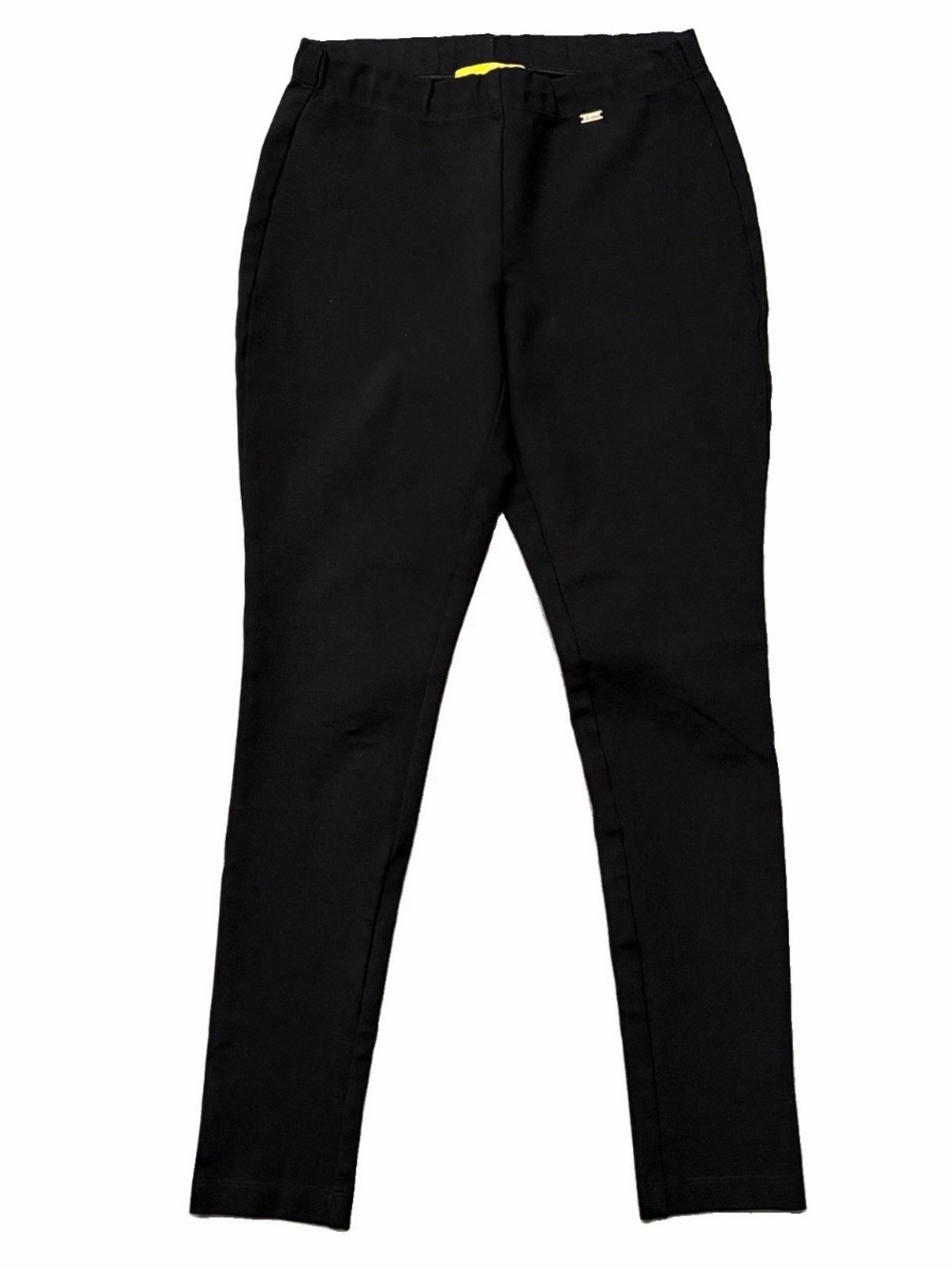 St. John Ponte Knit Pull On Tapered Legging Pants Size P Black